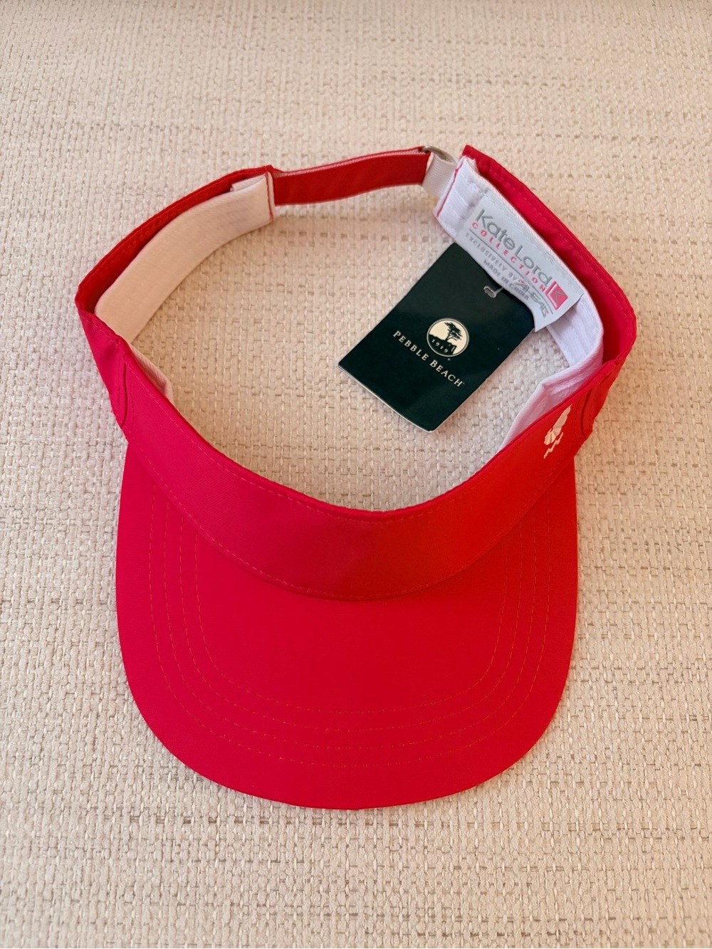 Pebble Beach Pink Visor by Kate Lord